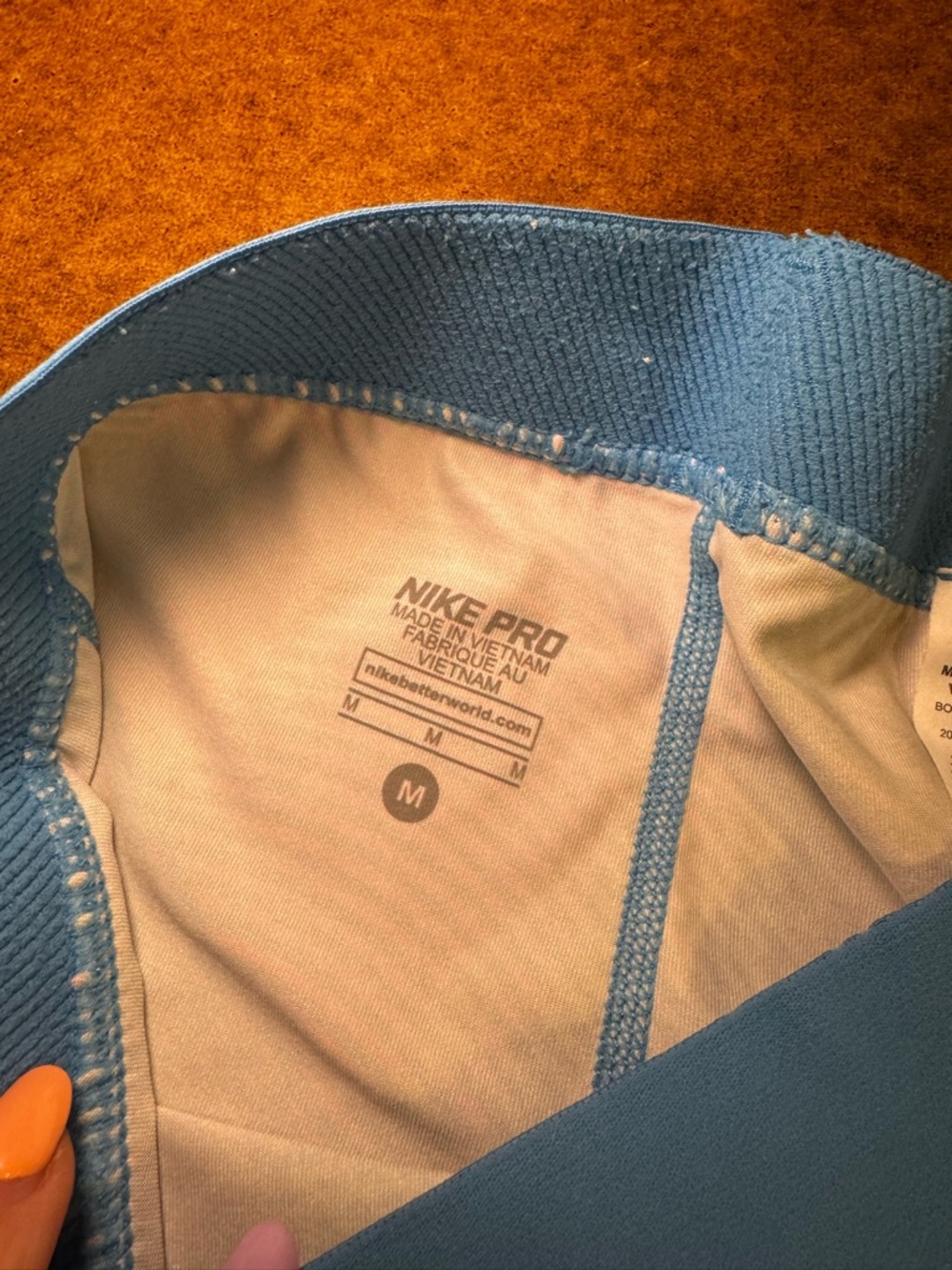 Nike Pro Light Blue Performance Shorts - Picture 2 of 5